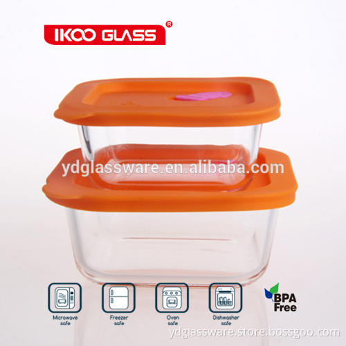 glass with leakproof bento lunch box collapsible silicone lunch box pyrex glass lock container